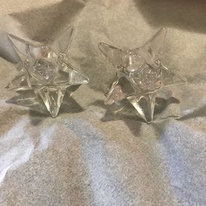 Unique star shaped small tapered candle holders